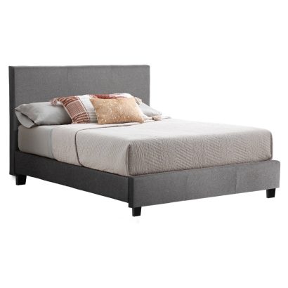 ΚΡΕΒΑΤΙ ΑΠΟ ΥΦΑΣΜΑ ΓΚΡΙ FB9553.11 ΓΙΑ ΣΤΡΩΜΑ 150x200 EK.