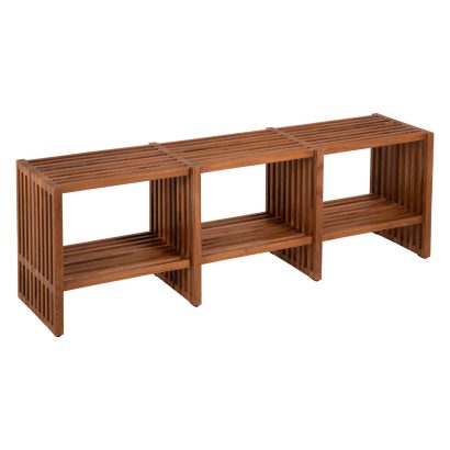 ΚΟΝΣΟΛΑ FB99831 ΜΑΣΙΦ ΞΥΛΟ TEAK ΣΕ ΦΥΣΙΚΟ ΧΡΩΜΑ 130x29,5x46Υ εκ.