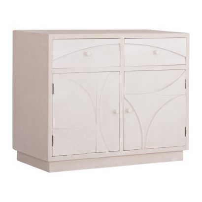 ΜΠΟΥΦΕΣ FB918046 MDF ΣΕ ΥΠΟΛΕΥΚΟ ΧΡΩΜΑ-2 ΣΥΡΤΑΡΙΑ & 2 ΠΟΡΤΕΣ 107x38x82,5Υεκ.